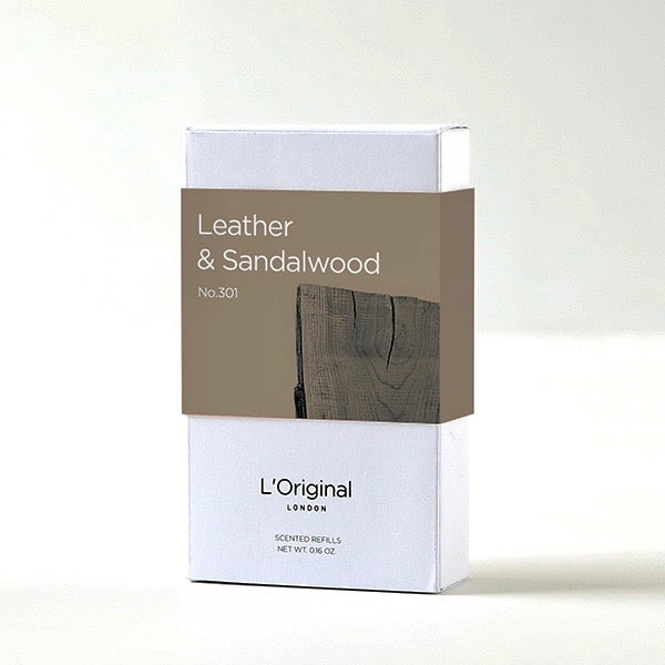 L'Original Metal Collection - Leather & Sandalwood x2 Scented Refills