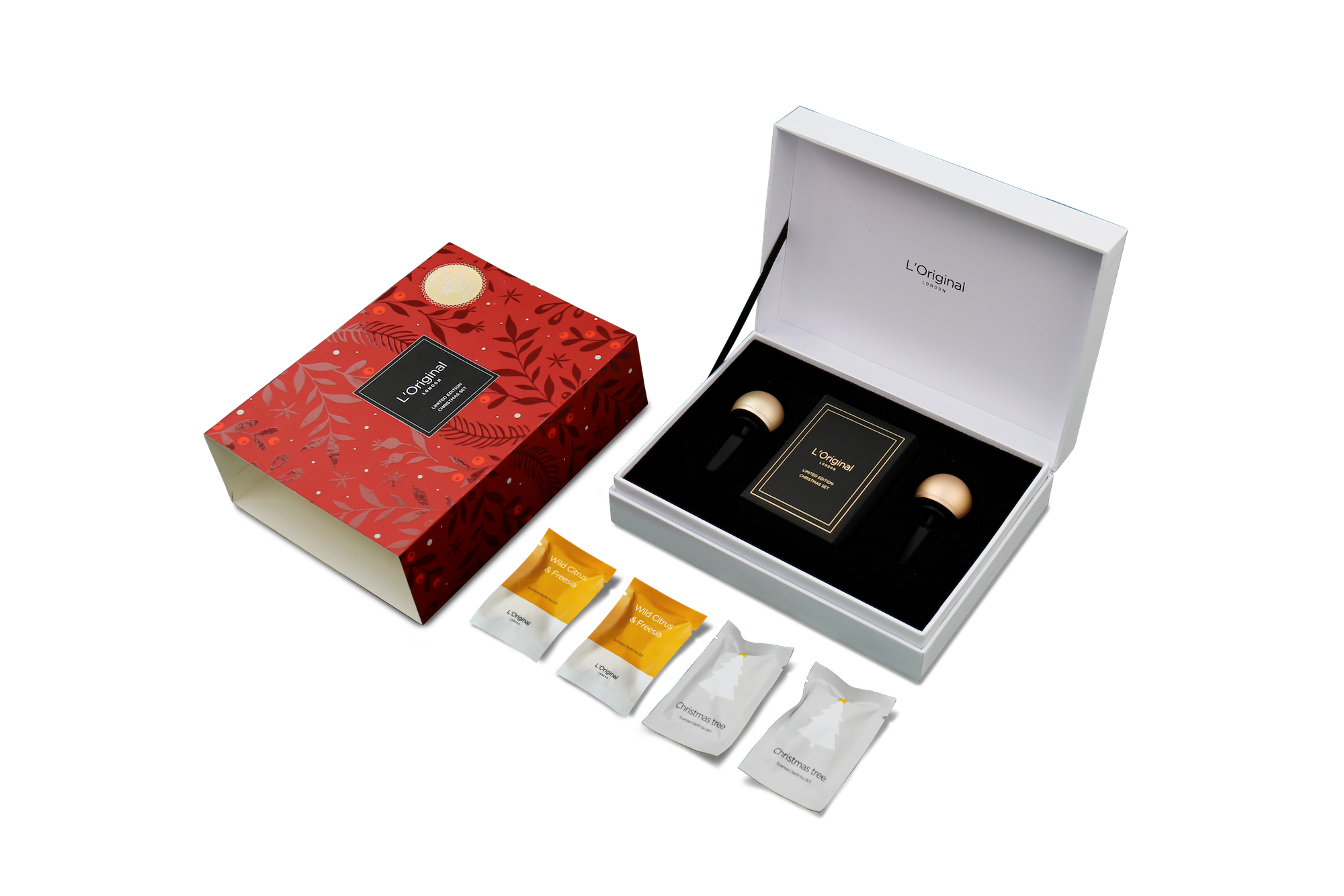 L'Original Metal Collection Set - Limited Christmas Edition Double Champagne Gold Diffuser Gift Set